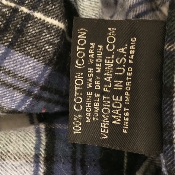 Thick USA Made Flannel Plaid Tunic Shirt Sleepshirt Unisex XL 100 Cotton Tartan - Picture 10 of 11